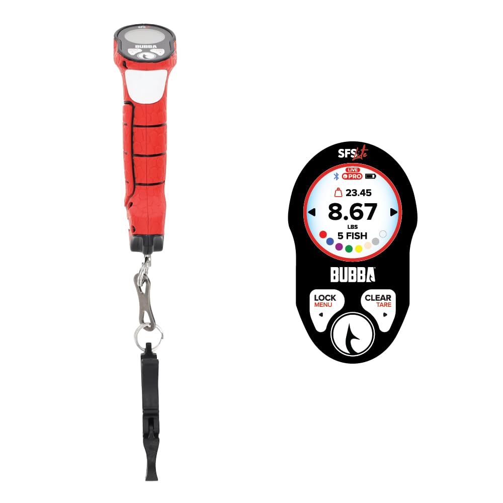 BUBBA Smart Fish Scale LITE, Tournament Fishing Tool with Bluetooth App Compatability, LED Screen, 60lb Limit