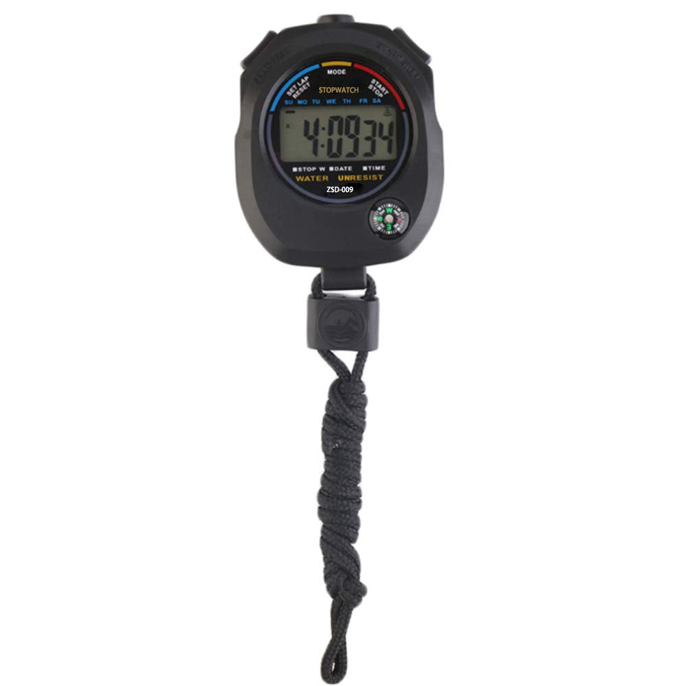 Pgzsy 6 Pack Multifunctional Digital Sports Stopwatch, Large Screen with Date Time Alarm, Daily Waterproof Shockproof Drop-Proof Sports Timer