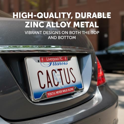 Liverpool FC License Plate Frame - Durable Zinc Alloy Design