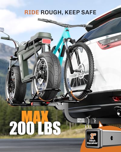 Heavy Duty 2-Bike Rack for 2" Hitch Receiver - 200LB Capacity