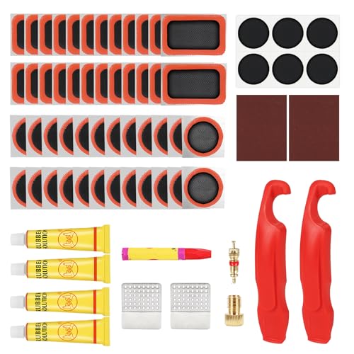 80-Piece Bike Tire Repair Kit with Self-Adhesive Patches