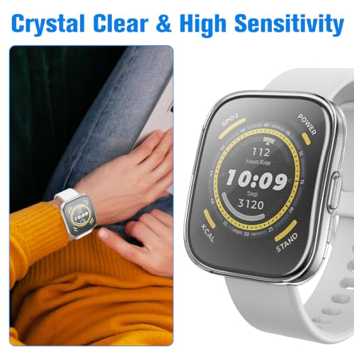 Amazfit Bip 5 Screen Protector Case - Clear - 3 Packs