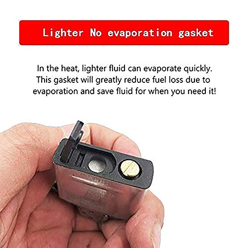 Lighter Fluid Evaporation Prevention Gasket - 5 Pack with Flint Storage