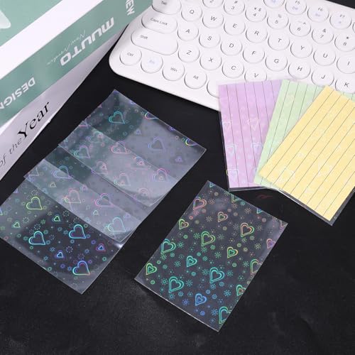 Photocard Sleeves - 100 Pack, Heart-Shaped Design