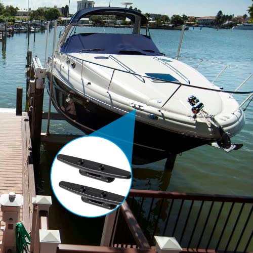 Nylon Boat Dock Cleats - 6 Inch Heavy Duty Marine Rope Tie-Downs - 4 Pack
