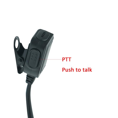 HEOPBIRD Walkie Talkie Earpiece with mic Ptt Headset Compatible with Walkie Talkie Brands Baofeng,Kenwood,Puxing,Wouxun 2 Way Radio 2 pin D Shape Accessories,2 Pack