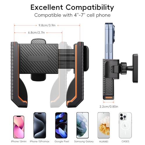 Magnetic Golf Cart Phone Holder - Universal 4.5-7" Smartphone Mount