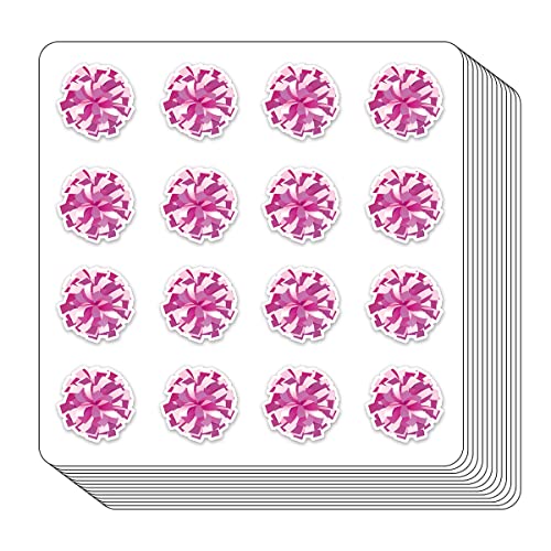 Cheerleader Planner Stickers - 208 Pack, 0.5 Inch for Scrapbooking