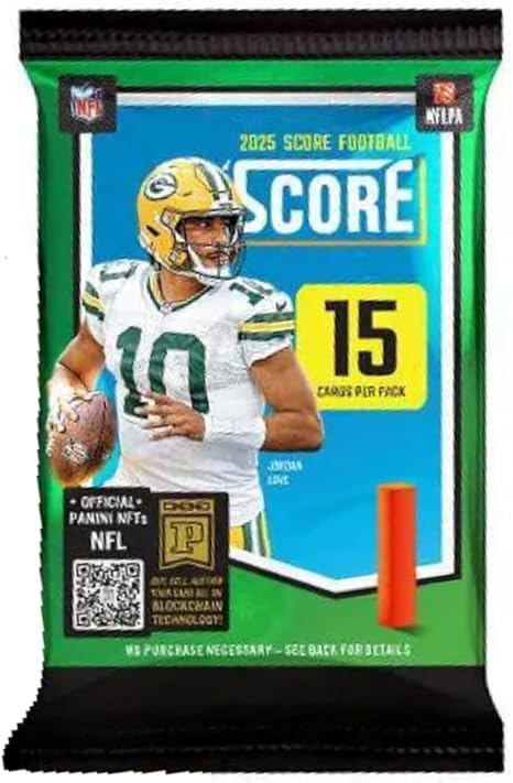 2025 NFL Score Football Blaster Pack - 15 Trading Cards + Magnet