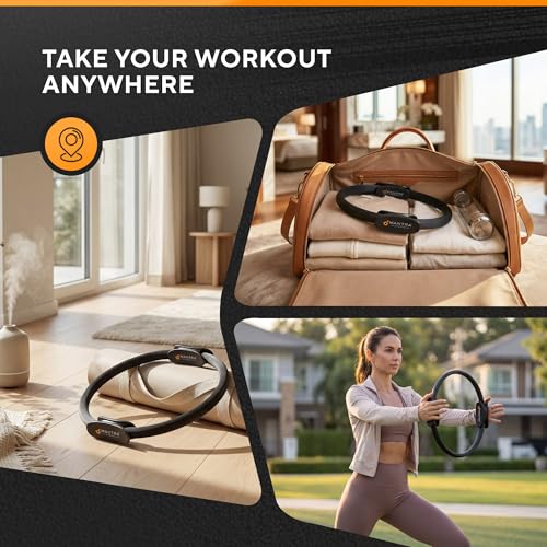 Pilates Ring - 13" Magic Circle for Inner Thighs - Carbon Black