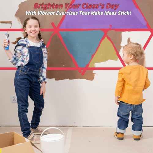 24 Rolls Red Painters Tape Bulk 1 inch x 55 Yards, Total 1320 Yd, Painters Masking Tape No Residue Wall Painting Tape Artist Tape Trim Edge Finishing Tape for Wall Painting Decoration DIY Supplies