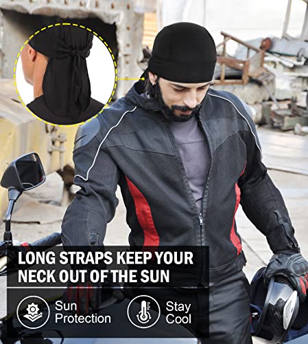 Cooling Do Rags Skull Cap Helmet Liner - One Size Black