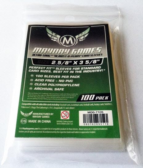 Ultra Snug Card Sleeves - 100 Pack Clear Polypropylene Protective Covers
