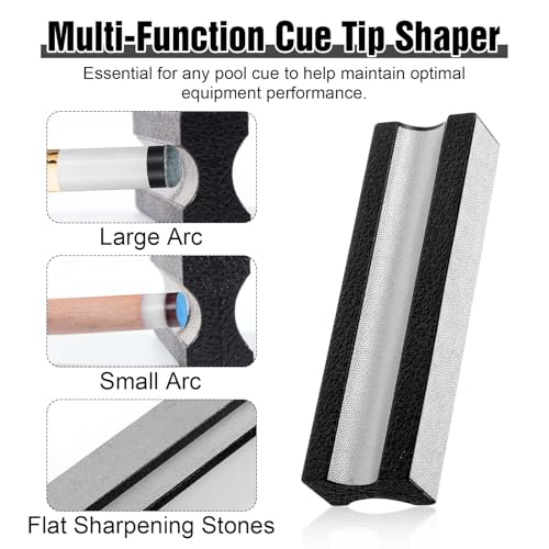 Pool Cue Tip Shaper - Durable Stainless Steel 3.98 x 1.18 x 0.65 inch