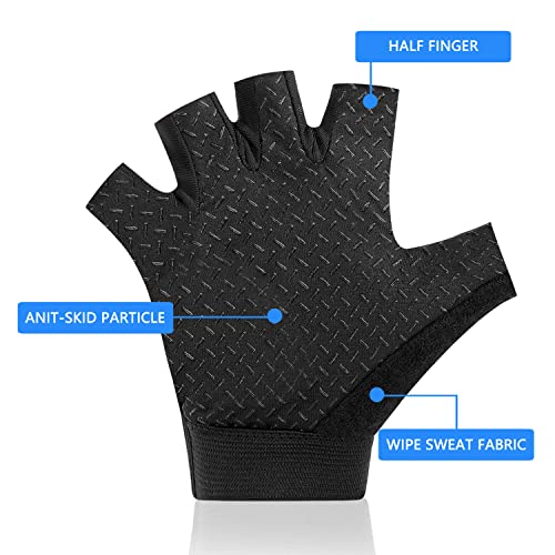 Kids Fingerless Cycling Gloves - Non-Slip Pink - Small
