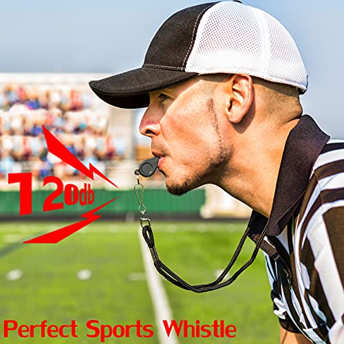 Loud Pea Whistles with Lanyards - 2 Pack for Sports, Training & Emergency