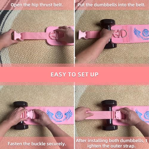 Heavy Duty 2-in-1 Hip Thrust Belt for Glute Training - Purple