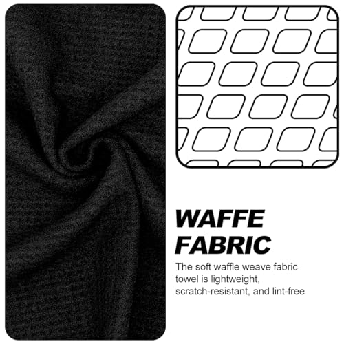 Aliennana Black Magnetic Golf Towel - Clip-On Microfiber Golf Accessories