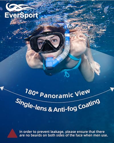 EverSport Adult Swim Goggles Black & Black Pink Anti-Fog Wide View