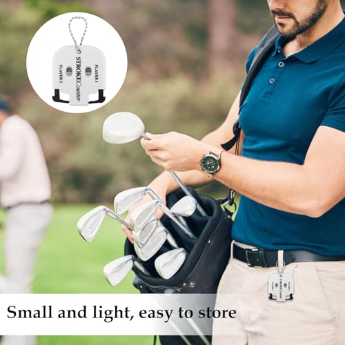 Mini Golf Stroke Counter - 2 Player Score Keeper - White and Black