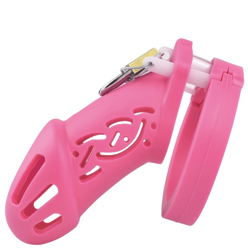 Wear Silicone Men's Protective Cage, Men's Sports & Fitness Accessories A308 (Pink, Long)