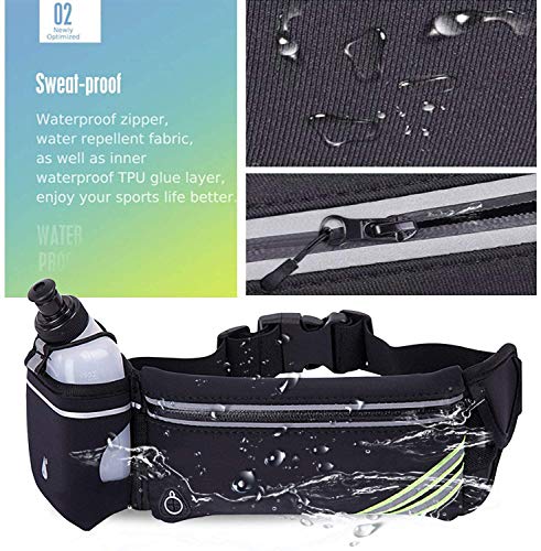 Hydration Running Belt with Water Bottle Holder for Smartphones