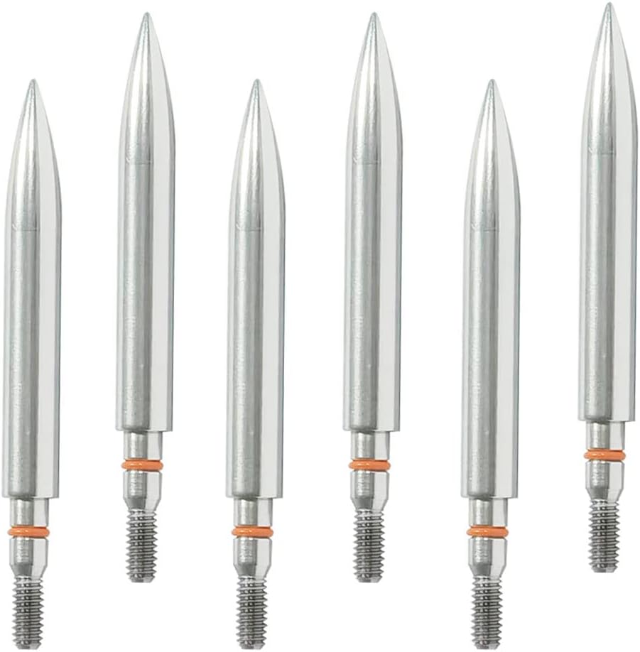 Skiennix Archery Field Points - Durable Stainless Steel Practice Tips for Recurve & Compound Bows | 100-300 Grains