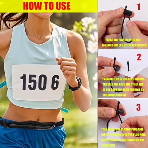 Race Bib Toggles - 8-Piece Clip Pin Set for Runners