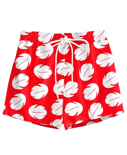 Boys 4th of July Swim Trunks Quick Dry Hawaiian Shorts with Pockets