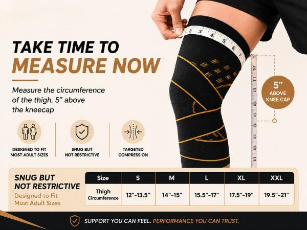 CopperJoint Adjustable Knee Sleeve with Straps Large, Single Support for Men & Women