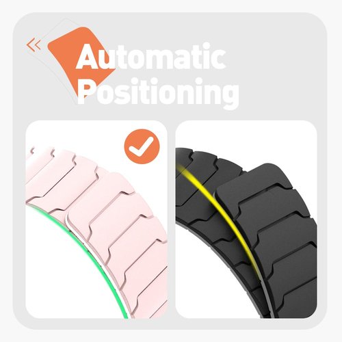 LYSANDRA Magnetic Watchband Compatible with Fitpolo AR-01, Silicone Sport Strong Magnet Strap for aeac AR-01 Smart Watch, for women (Pink)