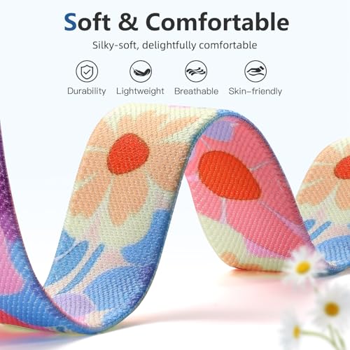 Stylish Stretchy Bands for Fitbit Versa 4/Sense 2 - Big Daisy