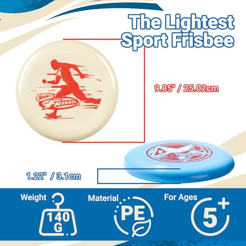 Wham-O Beige & Blue 9.85in 140g All Sport Flying Disc - Durable Outdoor Sports Toy