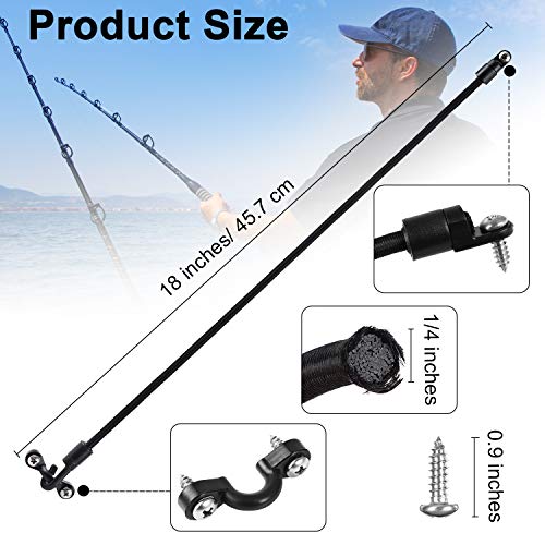 18 Inch Rod Strap Holder - 4 Pcs Deck Mount for Boat Rods