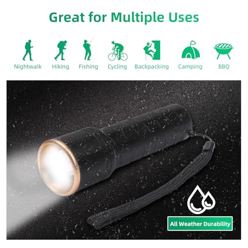 Compact Rechargeable LED Flashlight - USB-C, Zoomable, 4.1in
