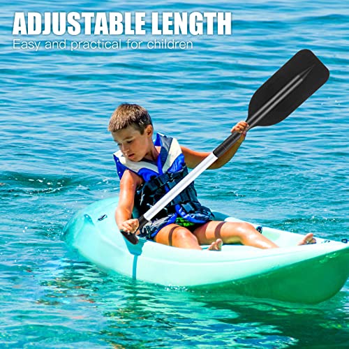 Telescoping Canoe Paddles 2 Pack - Adjustable 21.3-41.7 In - Black