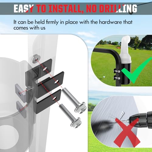 VYYOKMU 2-Pack No Drilling Golf Cart Sand Bottle Holder with 35oz Capacity for EZGO, Club Car, Yamaha, 1" Square Tube