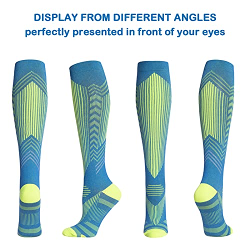 Compression Socks 20-30 mmHg for Men & Women - XX-Large/3X-Large - Blue