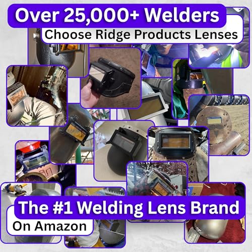 The King Single 1.0 | Shade 11 Gold Auto Darkening Welding Lens | 2" x 4 1/4" x 0.2" | Darkens Automatically And Ultra Clear | Gold Front - Deep Blue Weld View | Ridge Products Royal Series