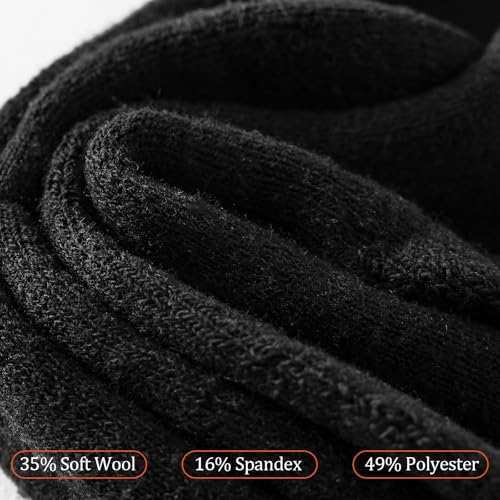 Winter Wool Socks for Women - Thick Warm Vintage Crew - Grey, White, Black, Khaki, Light