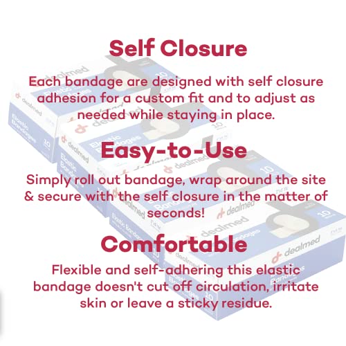 2" Elastic Bandage Wrap with Self-Closure - Pack of 10