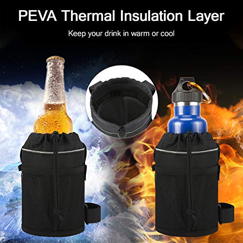 MIZATTO Black Bike Water Bottle Holder with Thermal Insulation - 1 Pack