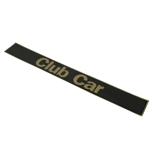 Club Car DS Name Plate Emblem Black Gold for Golf Cart 18" x 2.24" Durable and Stylish Custom Accessory for Club Car DS Golf Carts Upgrade Your Golf Cart Look