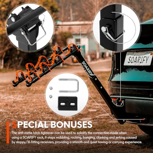 Heavy-Duty Bike Rack for 4 Bikes - 143 lbs Capacity, 2" Hitch