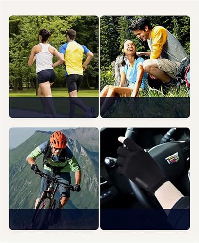 Premium Bamboo Gloves Fingerless Compression Wrap for Hand Pain and