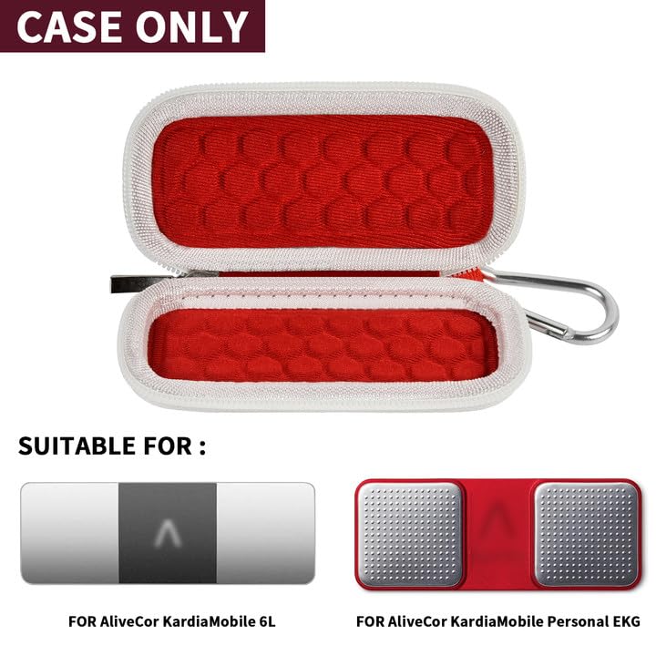 KardiaMobile Heart Monitor Case - Red, Precision Fit for 1-Lead/6L/6L Max