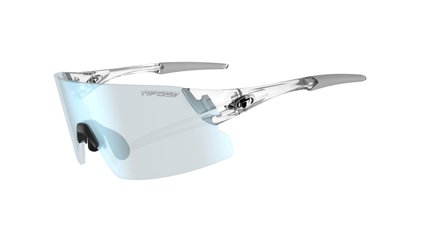 Tifosi Rail XC Shield Sunglasses (Crystal Clear w/Clarion Blue Fototec) - Ideal Cycling (Road & Gravel), Baseball, Softball