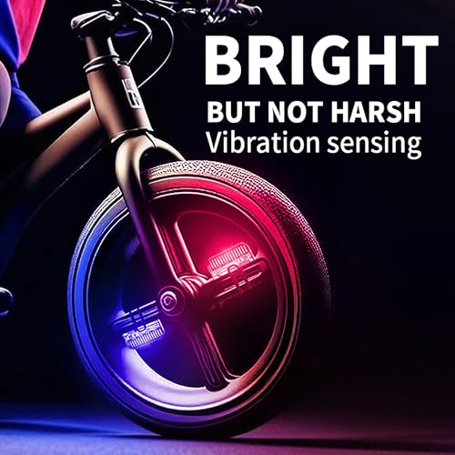 Rechargeable Bike Wheel Lights - 7-Color Motion Sensor, Waterproof