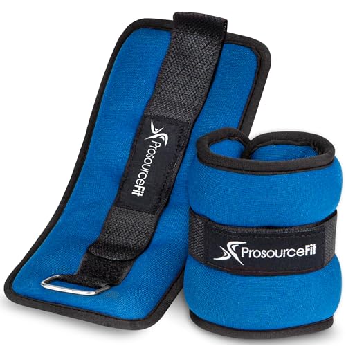 ProsourceFit Blue Ankle/Wrist & Leg Weights Set 6 lbs Adjustable for Men & Women