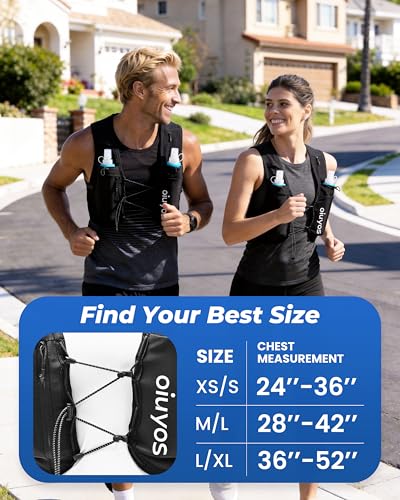 Running Hydration Vest with 2 Soft Water Bottles - Small